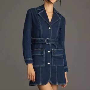 Anthropologie Pilcro Navy Denim Dress